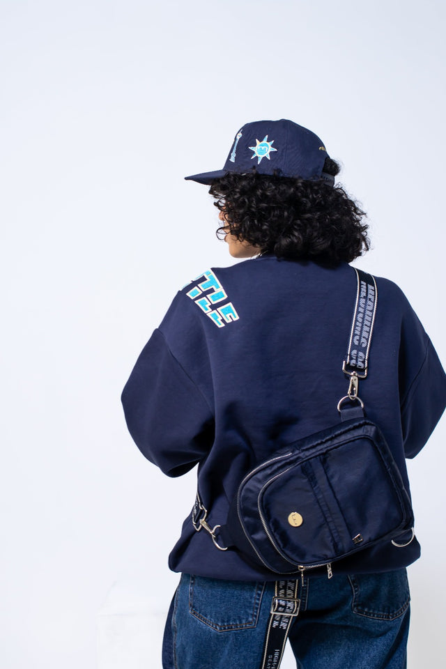 Main Shoulder Belt Bag - Dark Navy Blue