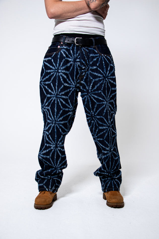 Mediums 1of1 star pattern distressed denim jeans 36/30