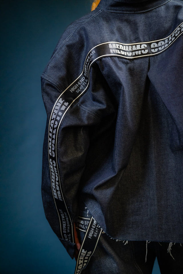 Mediums Collective Reflective Tape Navy Denim Set