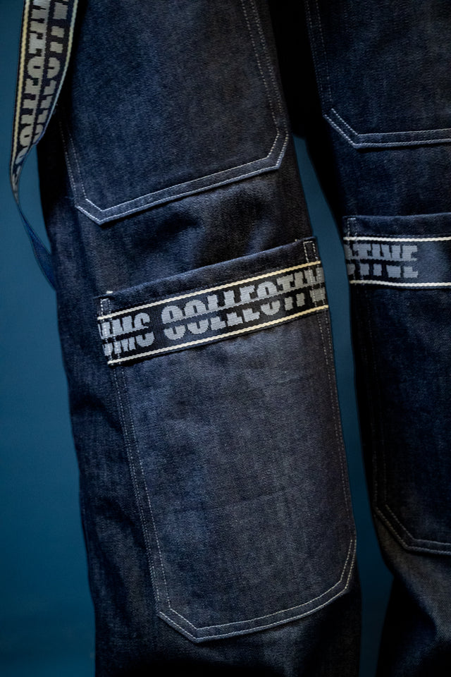 Mediums Collective Reflective Tape Navy Denim Set