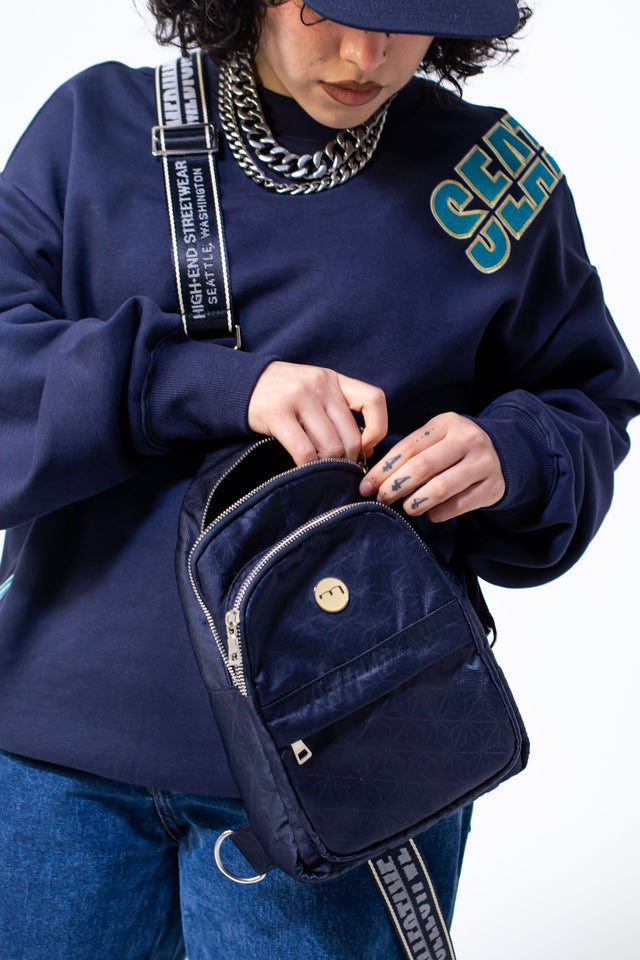 Main Shoulder Belt Bag - Dark Navy Blue