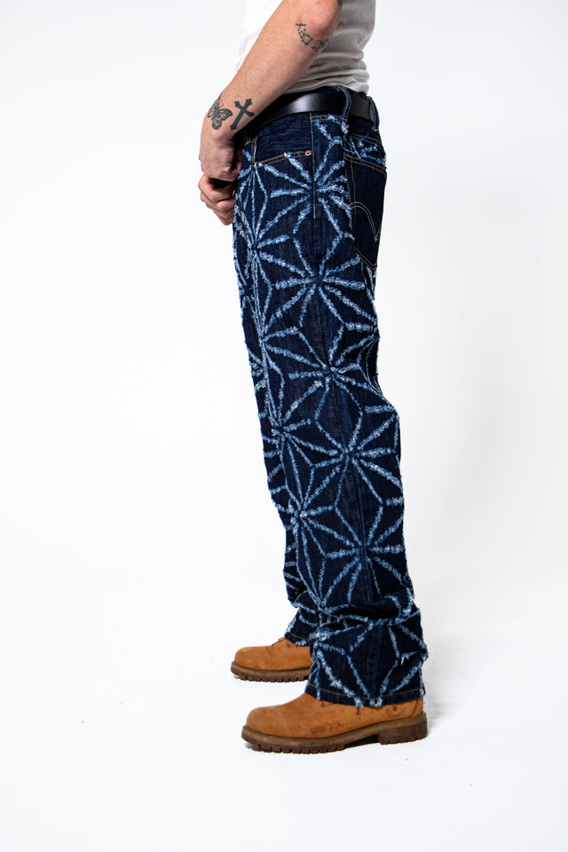 Mediums 1of1 star pattern distressed denim jeans 36/30