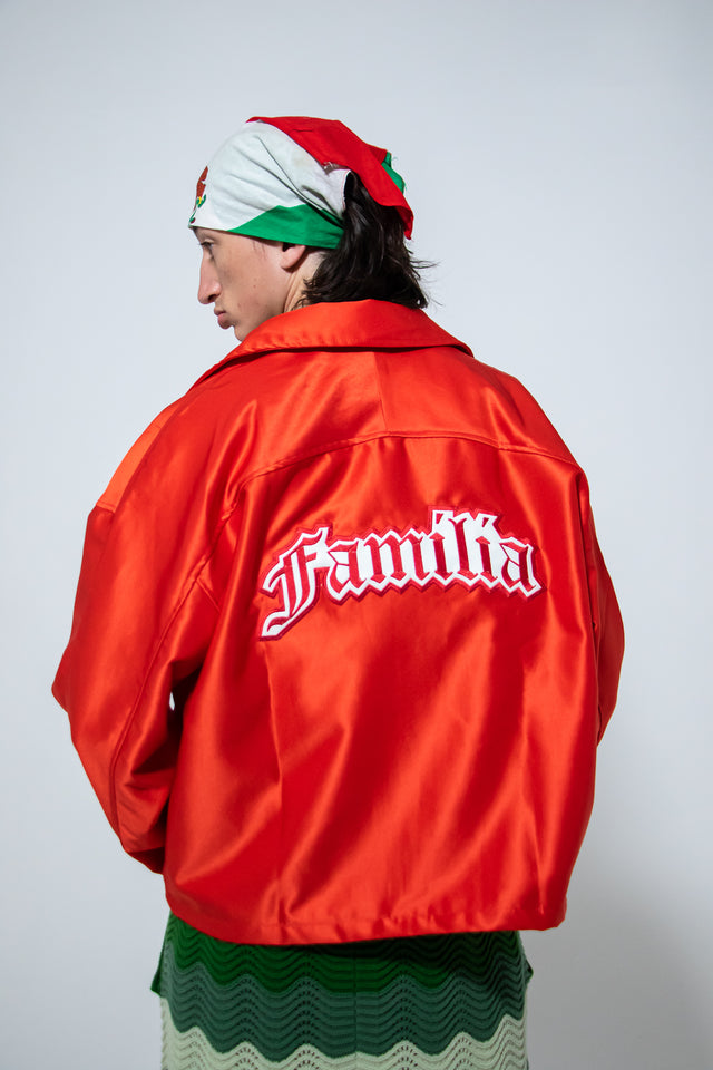 FAMILIA 1:1 Red Satin Mediums Jacket - M