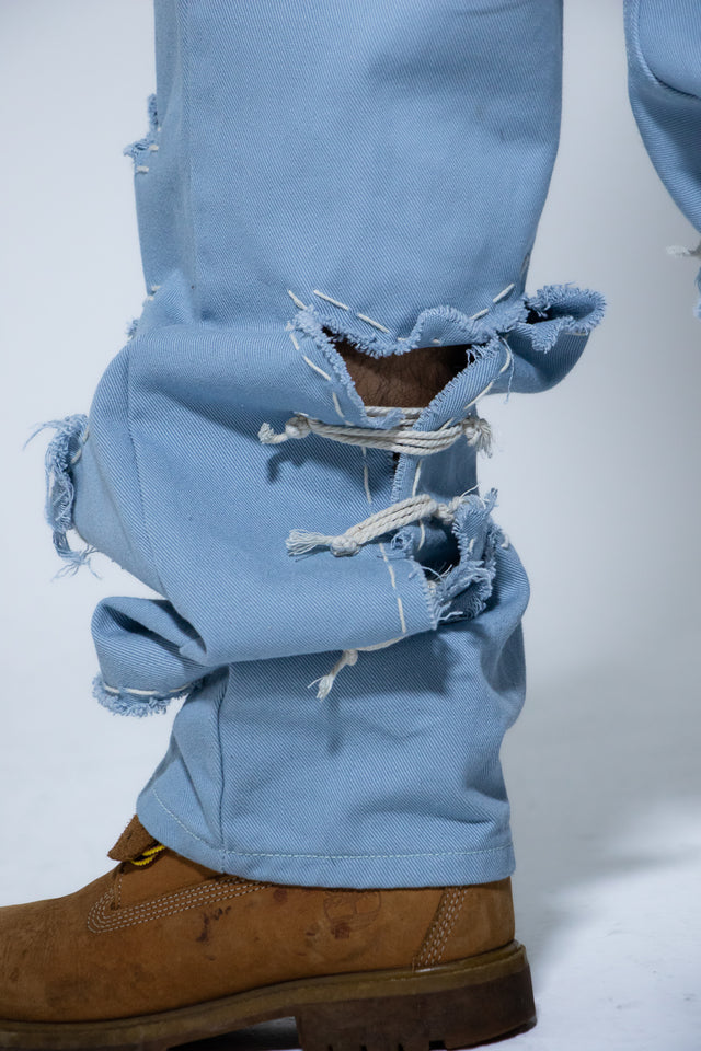 Mediums 1of1 Ripped & Distressed Baby Blue Jeans - Sz 32/30