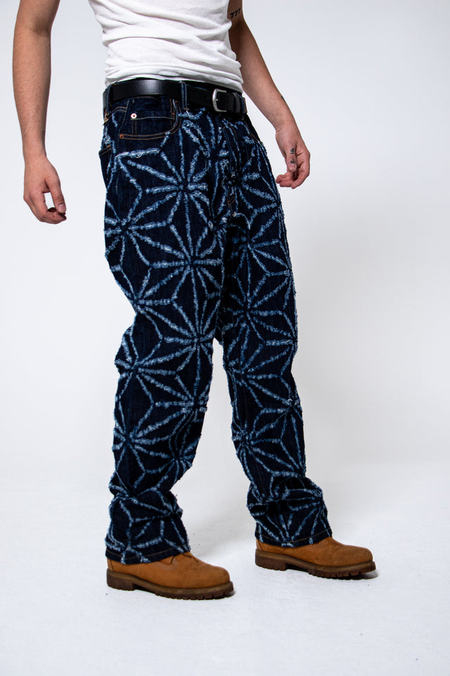 Mediums 1of1 star pattern distressed denim jeans 36/30