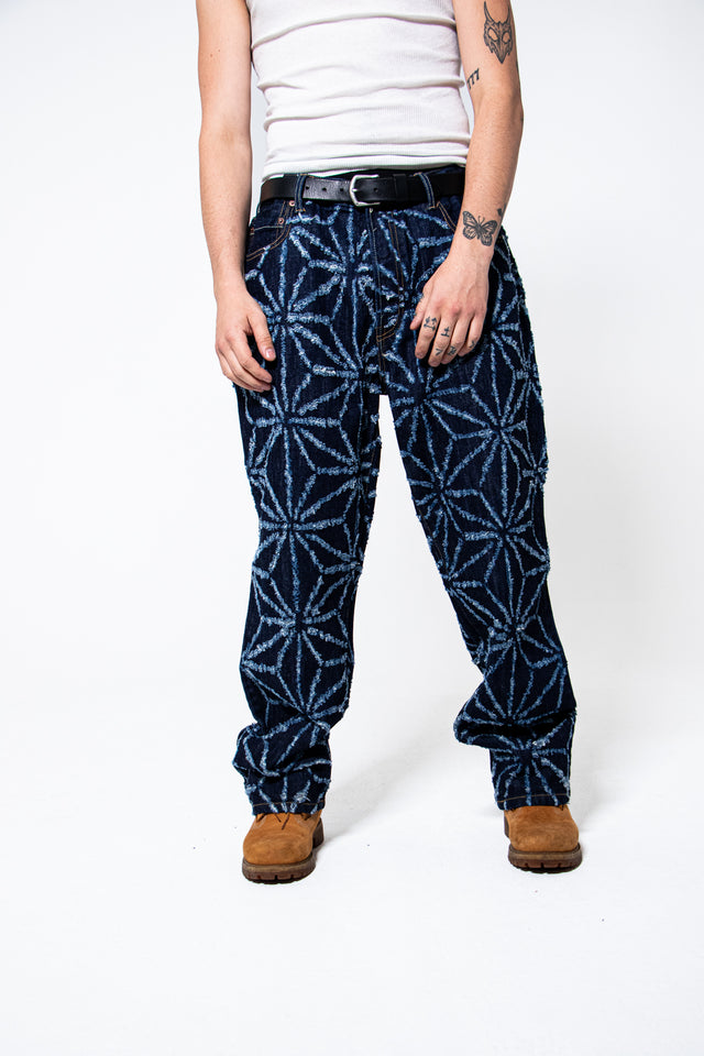 Mediums 1of1 star pattern distressed denim jeans 36/30