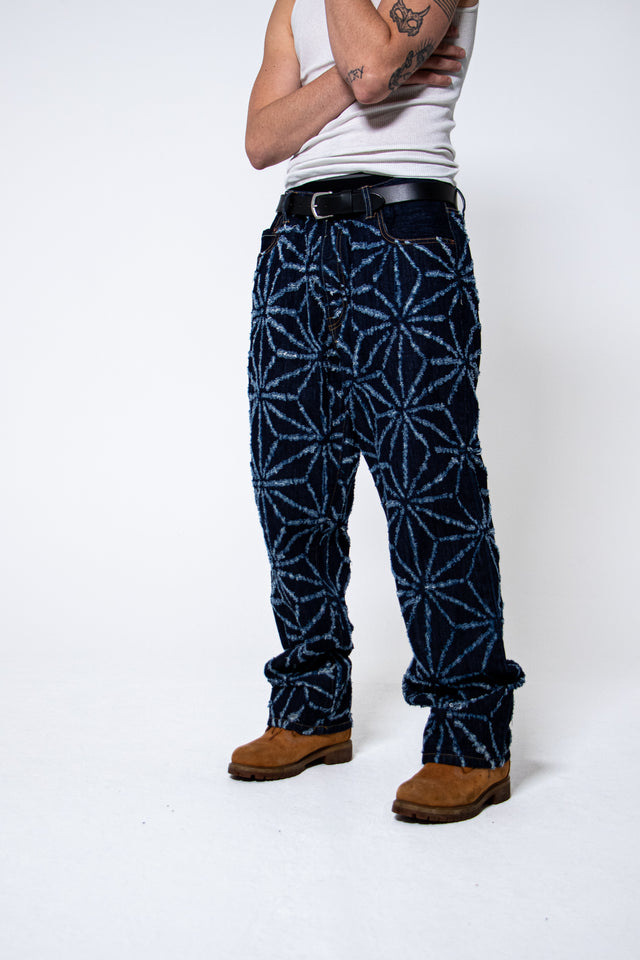 Mediums 1of1 star pattern distressed denim jeans 36/30