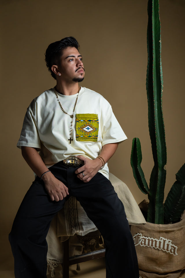 Mediums Collective 1 of 1 Artesanal Pocket Tee - Cream / Size L