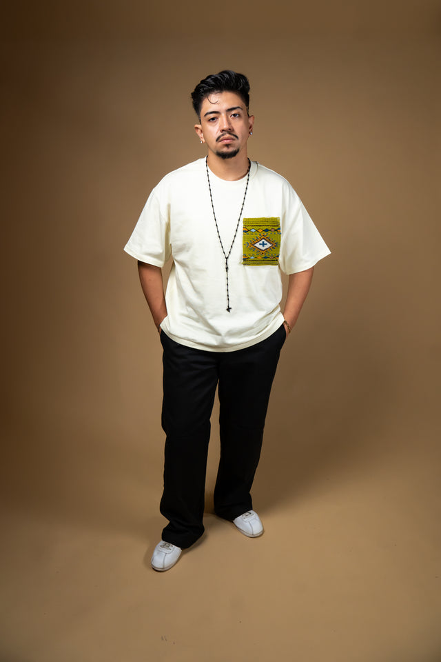 Mediums Collective 1 of 1 Artesanal Pocket Tee - Cream / Size L