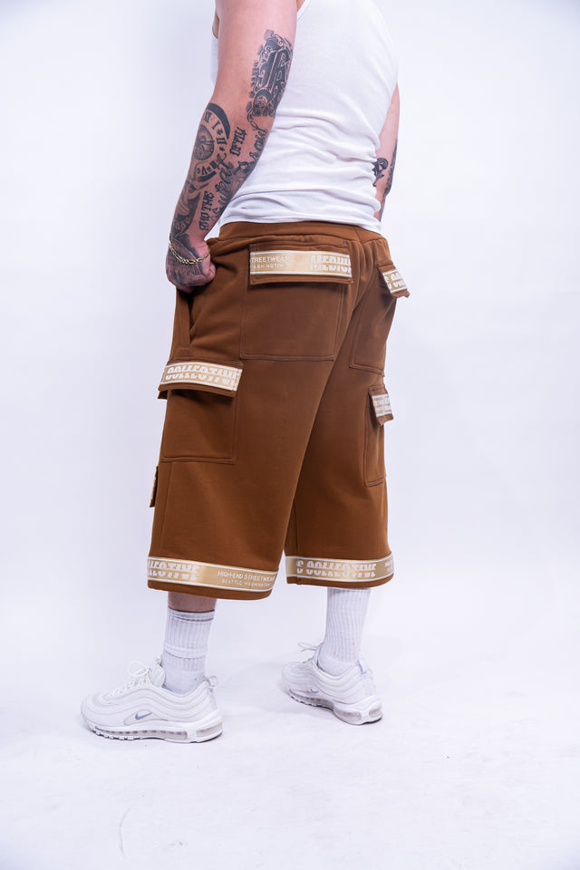 Mediums Collective Oversize Cargo Fleece Shorts - W38