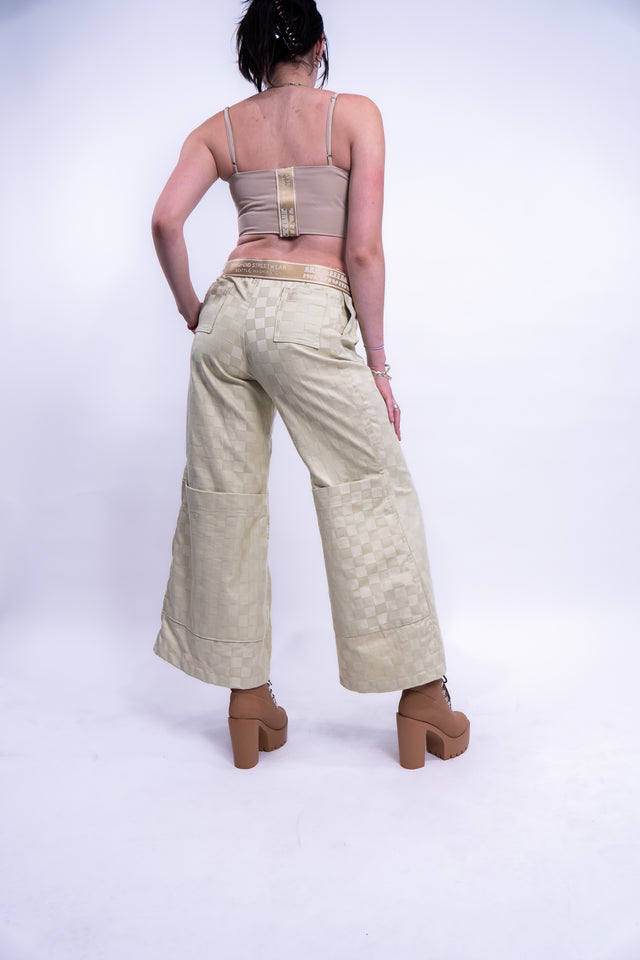 Mediums Collective Checkers Flare Pants - W28/S