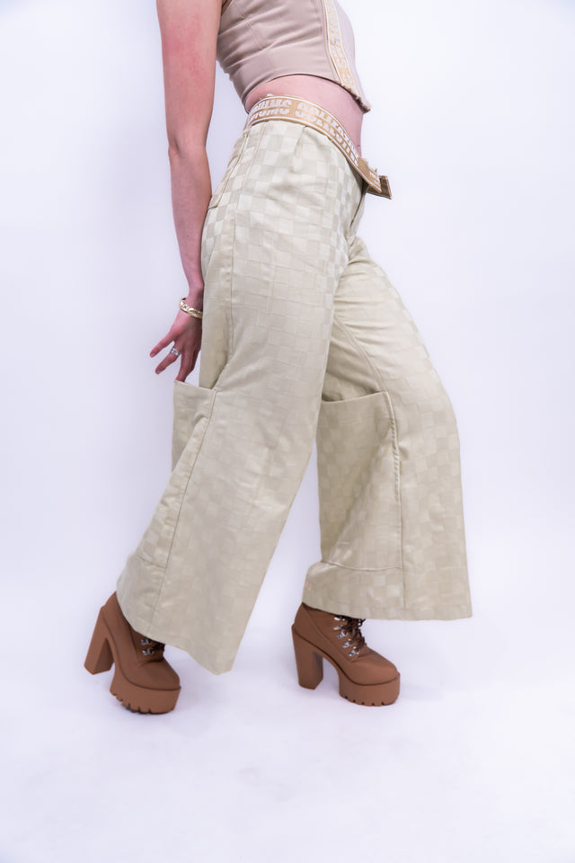 Mediums Collective Checkers Flare Pants - W28/S