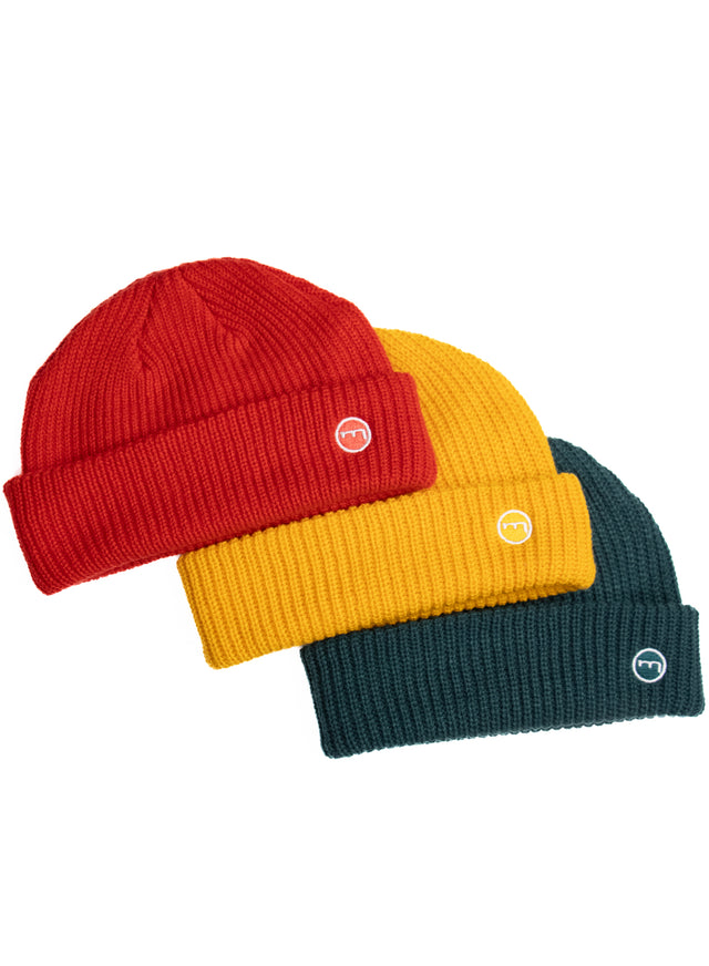 Mediums Token Knit Beanie - TEAL BLUE