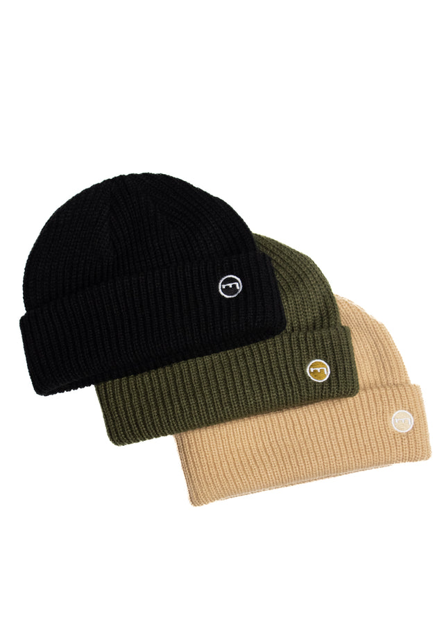 Mediums Token Knit Beanie - GREEN