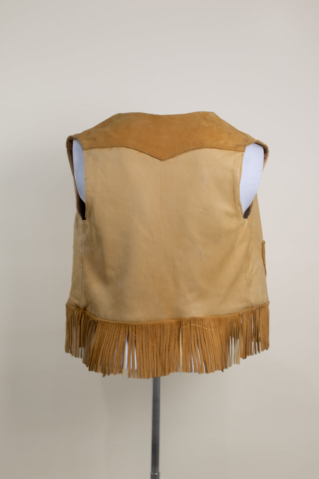 Vintage Suede Leather Vest - S