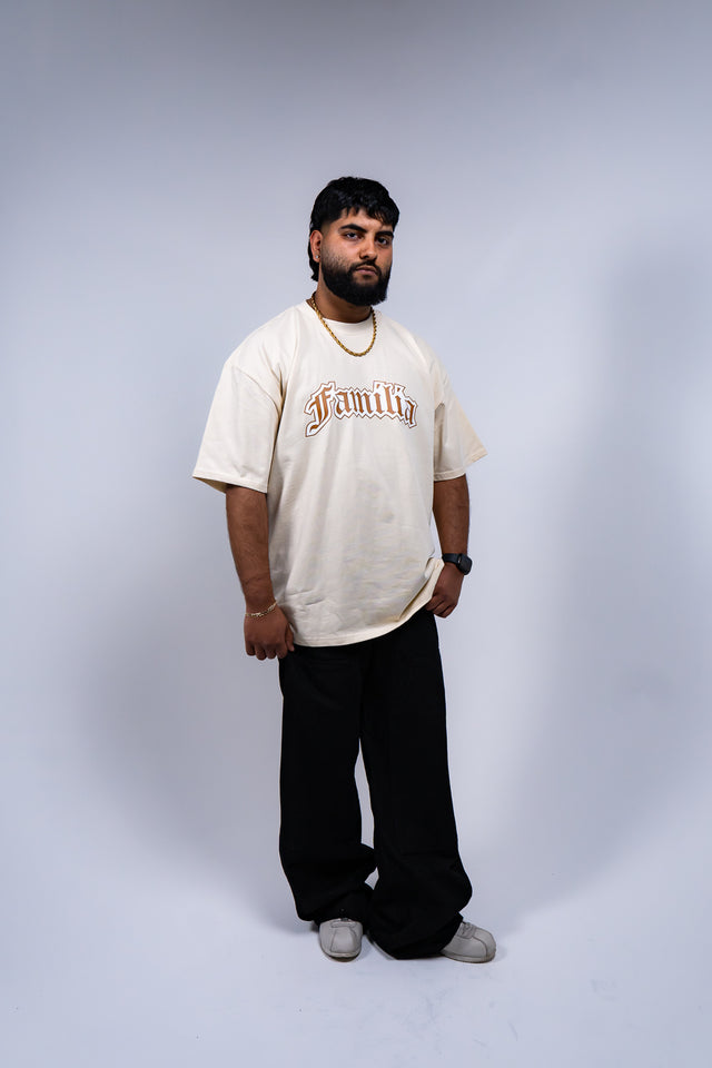 Familia graphic tee, Familia shirt, Mediums Collective tee, Latino streetwear, Mexican inspired clothing, family pride shirt, Gothic graphic tee, men’s streetwear shirt, Seattle streetwear brand, cultural streetwear, heritage graphic tee, pine green graphic tee, black Familia shirt, cream graphic tee, Latino fashion brand, Mexican American streetwear, family shirt, everyday graphic tee, men’s casual fashion.