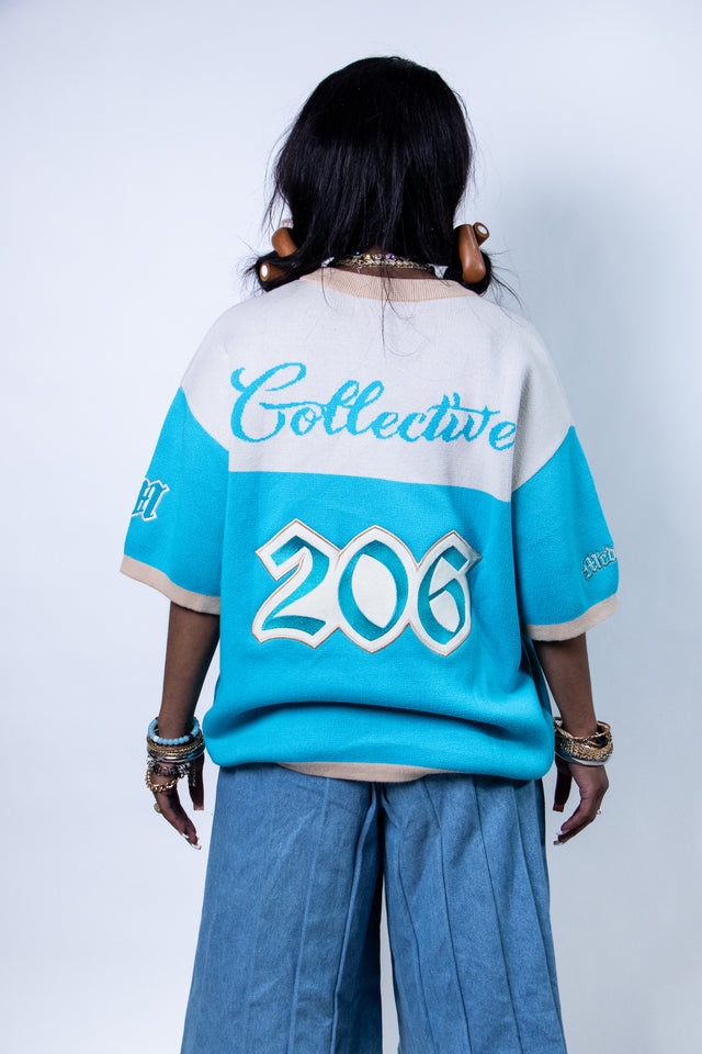 Mediums Collective SEA 206 Knit Jersey - Aqua Blue