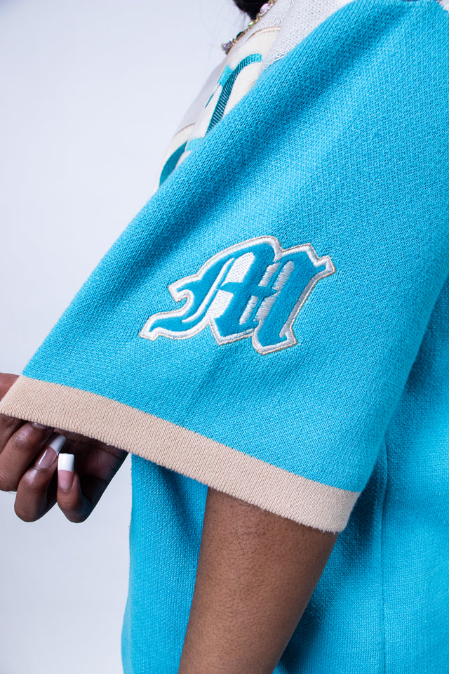Mediums Collective SEA 206 Knit Jersey - Aqua Blue