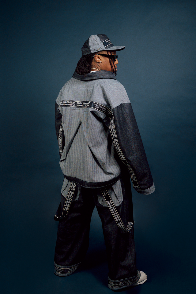 Mediums Cross Pleated Denim 1of1 Jacket - L/XL