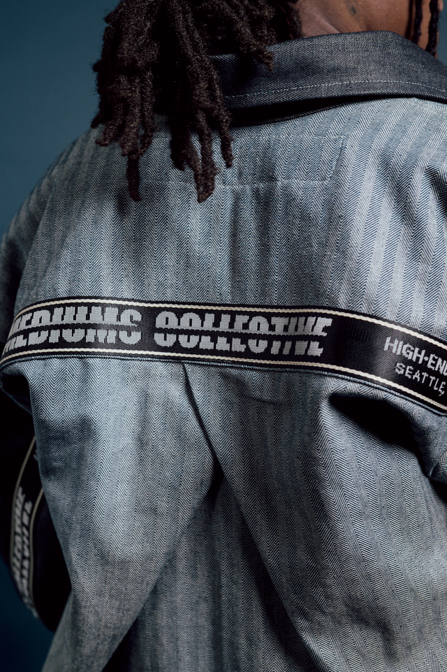 Mediums Cross Pleated Denim 1of1 Jacket - L/XL