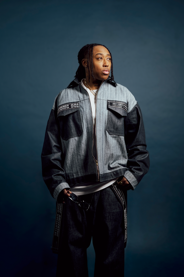 Mediums Cross Pleated Denim 1of1 Jacket - L/XL