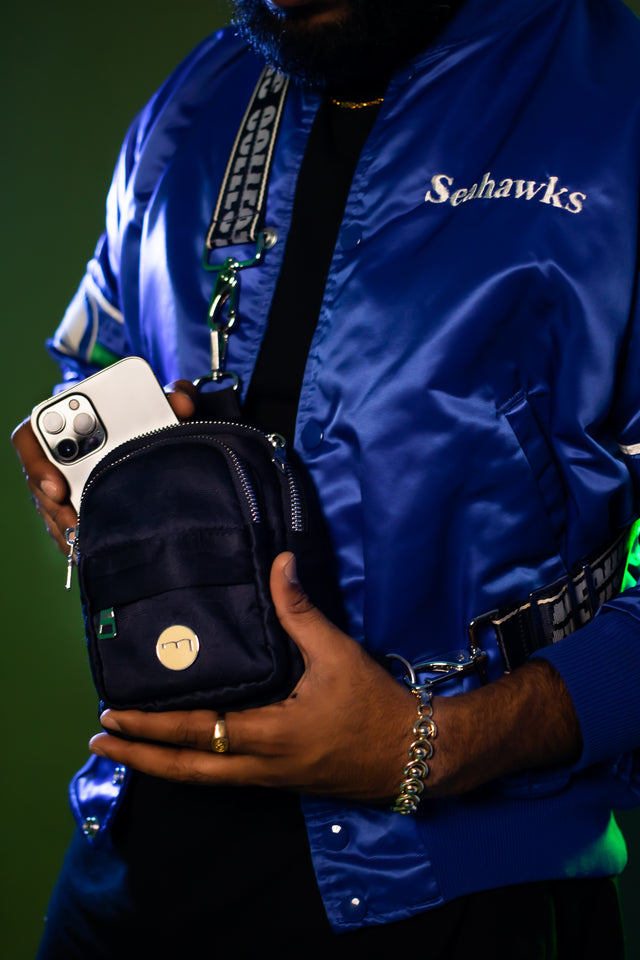 Mini Crossbody Shoulder Belt Bag - Dark Navy Blue