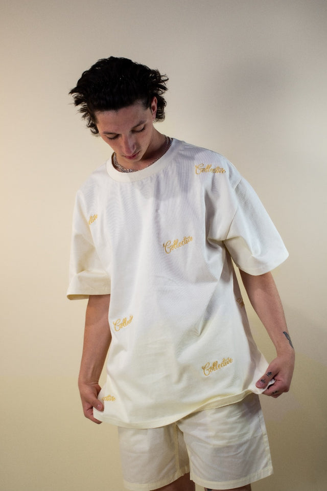 Mediums Collective All Over Collective T-Shirt - Butter Cream