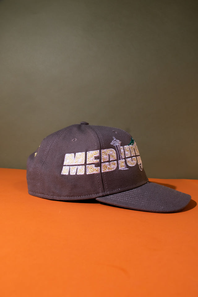 True Northwest fashion. Mediums Collective High profile snapback hat 50,000 stitches, All around embroidery logo 100% Heavy weight Cotton Canvas One size fits all