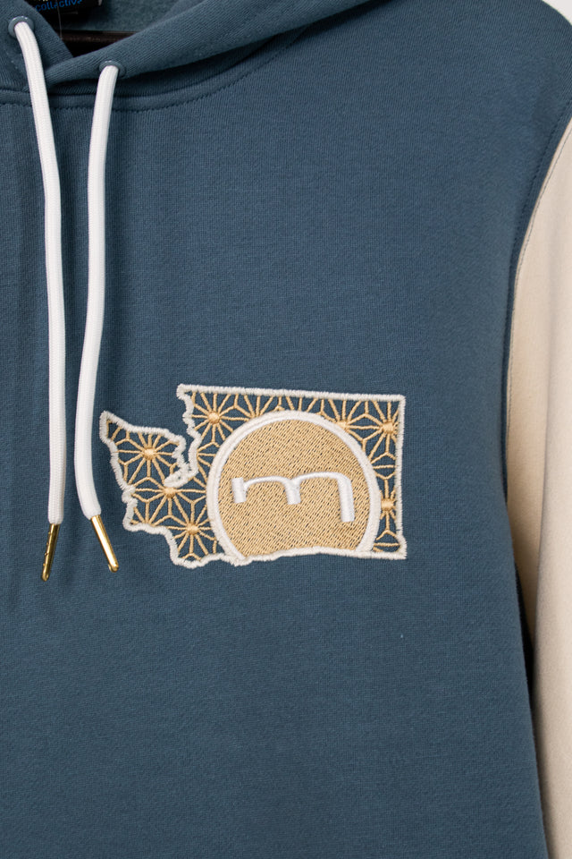 Mediums Collective Colorblock Hoodie - Blue/Tan/Cream