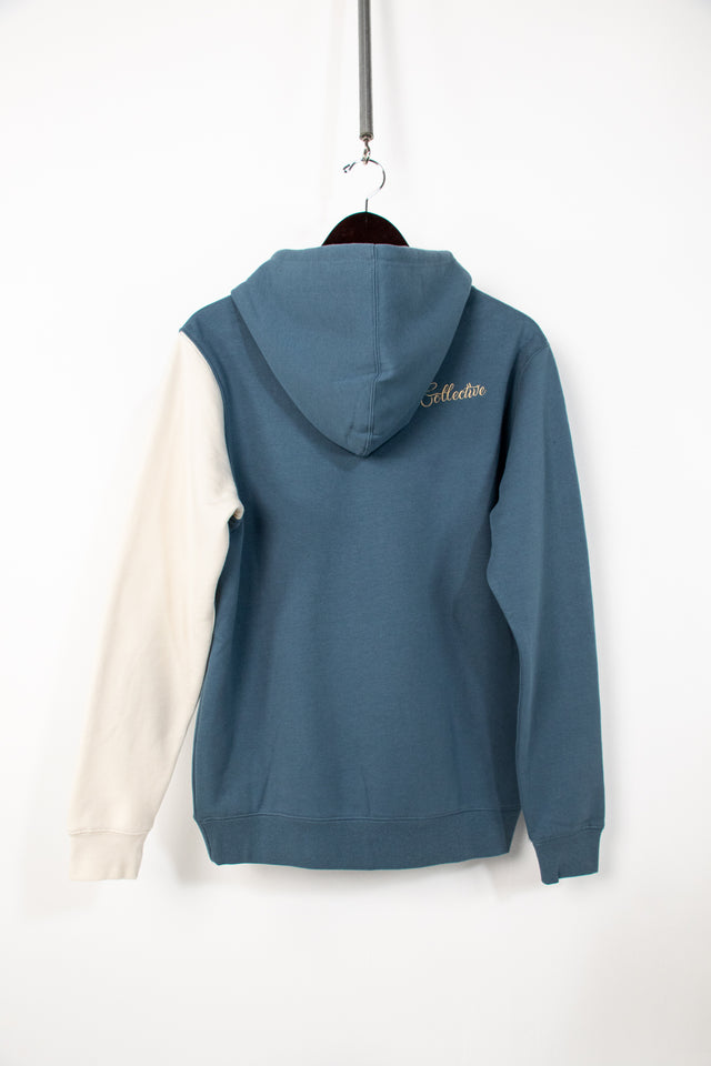 Mediums Collective Colorblock Hoodie - Blue/Tan/Cream