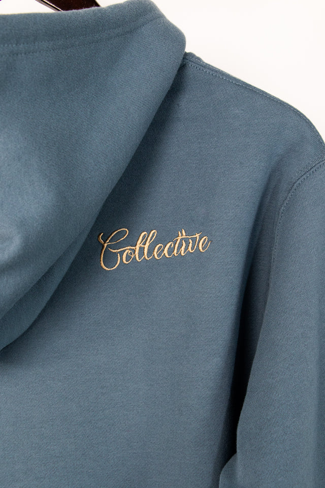 Mediums Collective Colorblock Hoodie - Blue/Tan/Cream