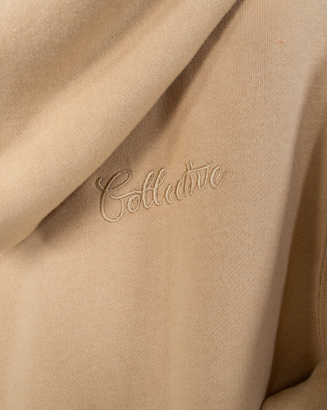 Mediums Collective Colorblock Hoodie - Tan/Cream/Blue