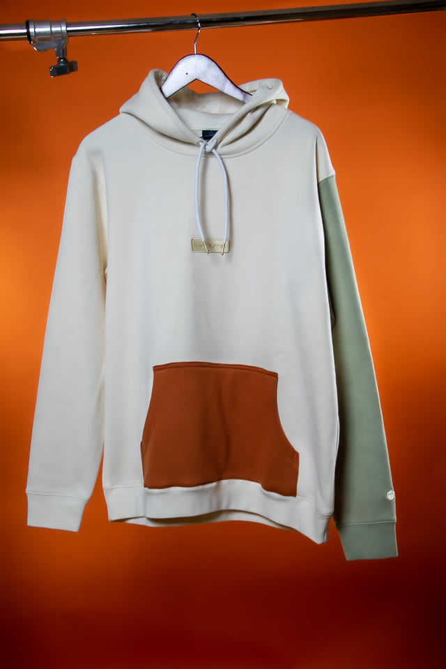 hoodie, dope fashion, streetwear, urban, seattle clothing, tacoma, PNW, fleece, cotton, cut and sew, local designer, hip hop fashion, urbanwear, west coast, fresh hoodie, shopping online, blue, slate blue, collective logo, embroidery, 10oz fleece, 80/20 cotton/poly blend, orange hoodie, back side, heavyweight, mediums, mediumscollective, mediums collective, mediums clothing, nw fashion, shop now