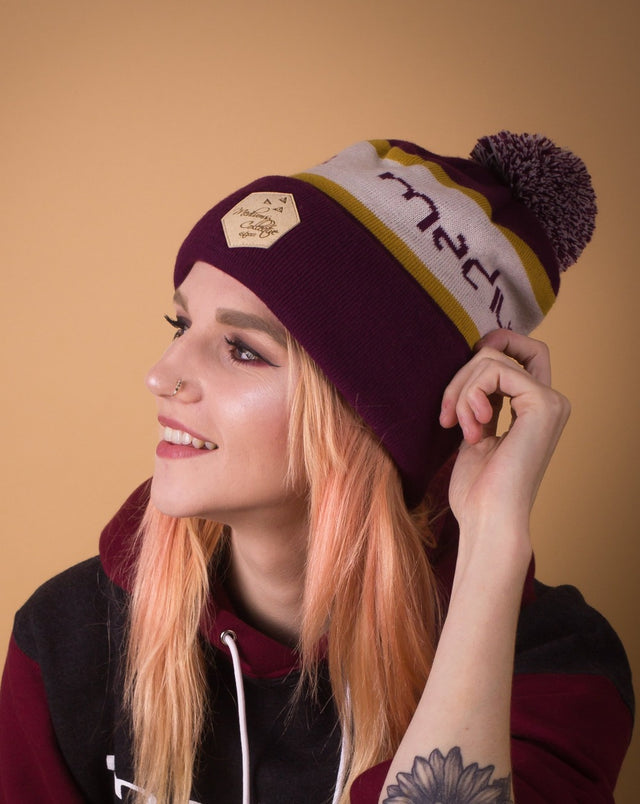 Signature Script Beanie - Raspberry