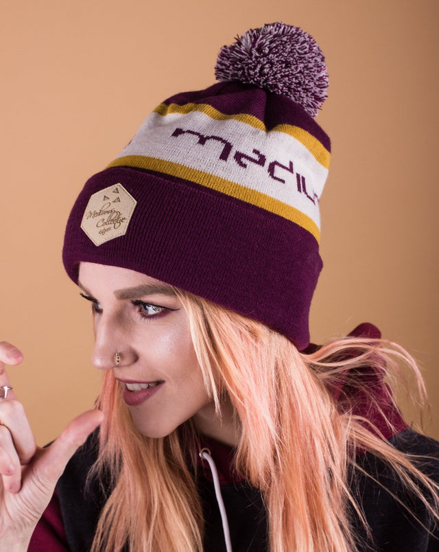 Signature Script Beanie - Raspberry