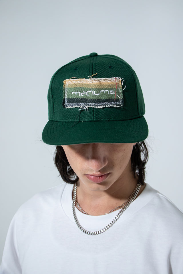 Zerape Mediums Patchwork SnapBack Hat - Pine Green