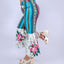 Mediums Collective Floral Mexican Serape Pleated Bell Bottom Pants - W34/L36
