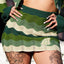 Green Knitted Crochet Skirts - Women