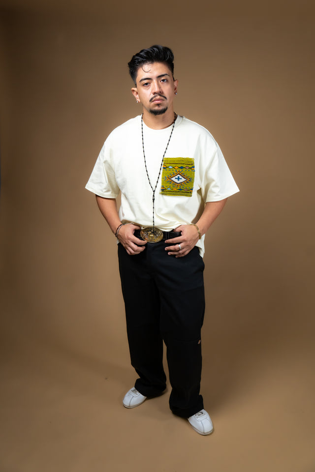 Mediums Collective 1 of 1 Artesanal Pocket Tee - Cream / Size L