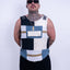 Mediums Collective Tactical Patchwork Fleece Vest - Sz L