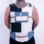 Mediums Collective Tactical Patchwork Fleece Vest - Sz L