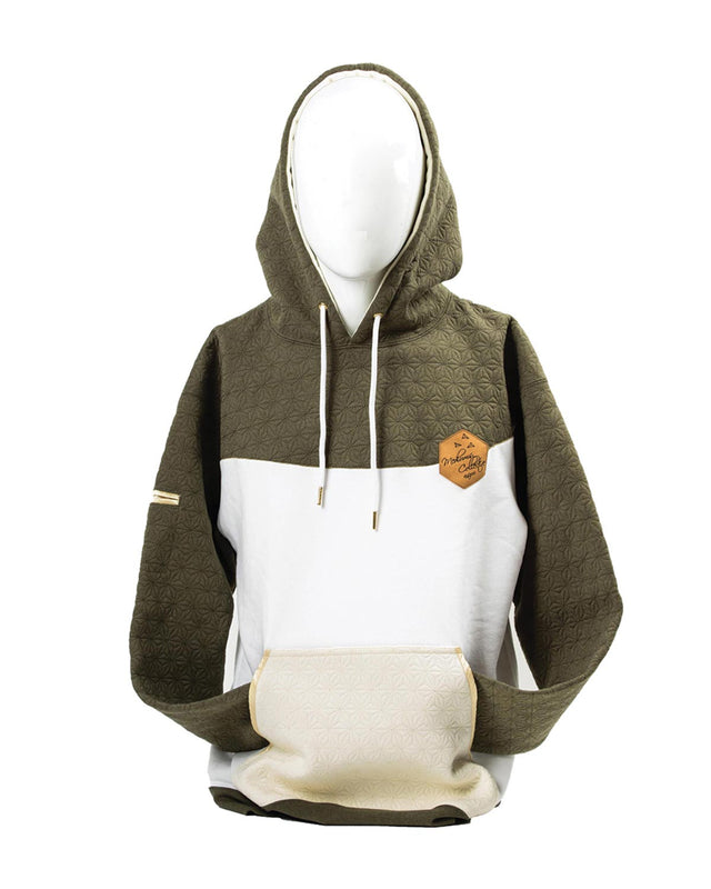 Mediums Collective Quilted Cut & Sew Hoodie - Olive Green