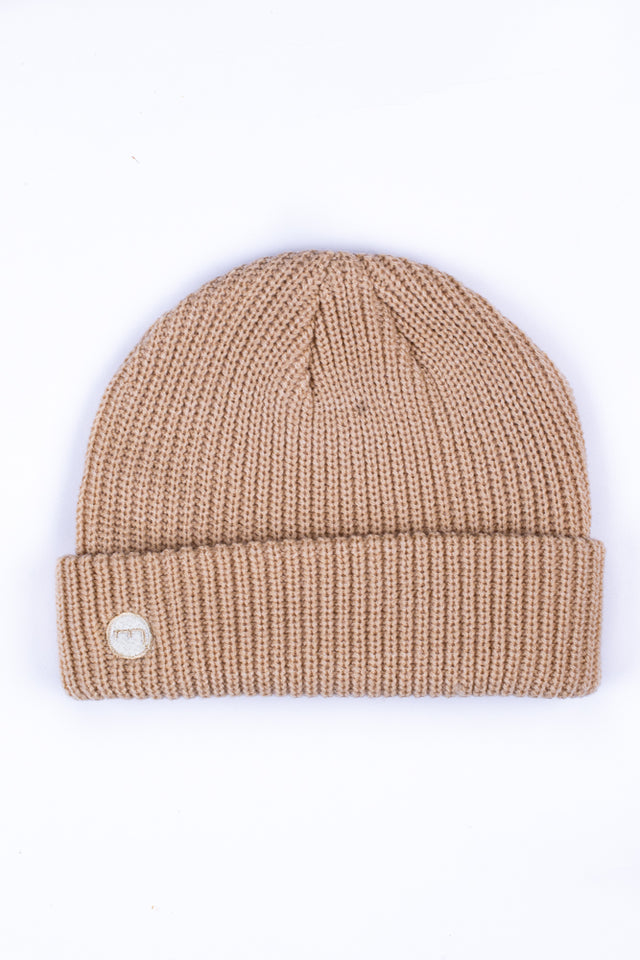 Mediums Token Knit Beanie - Cream