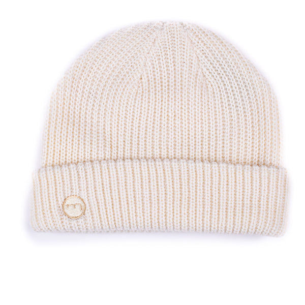 Mediums Token Knit Beanie - Cream