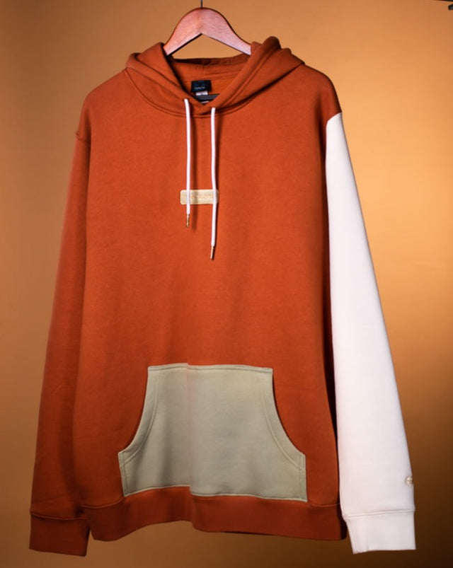 hoodie, dope fashion, streetwear, urban, seattle clothing, tacoma, PNW, fleece, cotton, cut and sew, local designer, hip hop fashion, urbanwear, west coast, fresh hoodie, shopping online, blue, slate blue, collective logo, embroidery, 10oz fleece, 80/20 cotton/poly blend, orange, cream